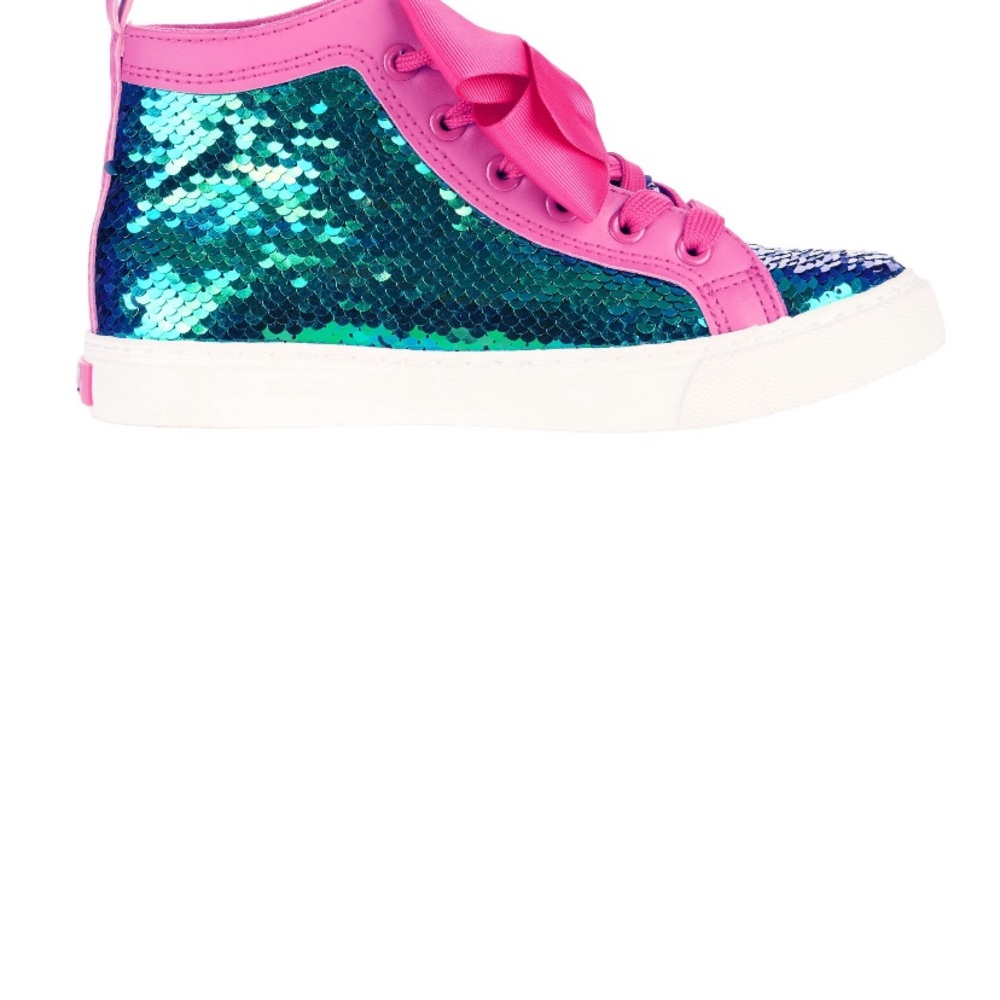 Jojo Siwa Girl's Sequin High Top Sneaker With Bow